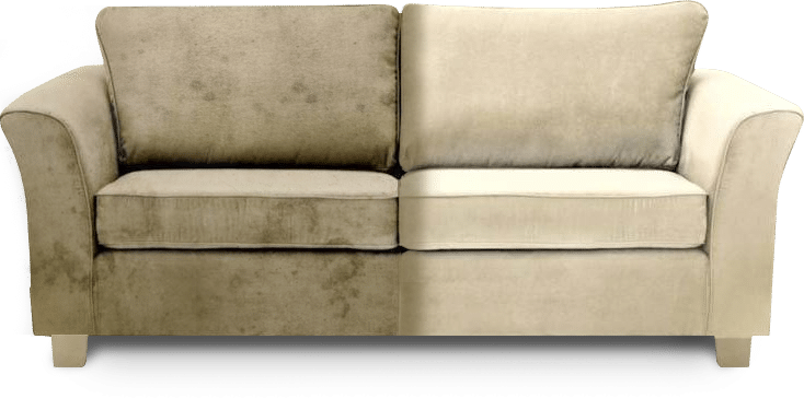 Sofá em processo de Limpeza